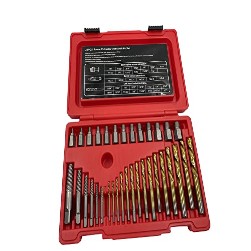 Steel Force ASE35D Schraubenausdreher-Set | Bohrer-Bit-Set | gebrochene Bolzenentferner | abisolierte Befestigungswerkzeug von Steel Force
