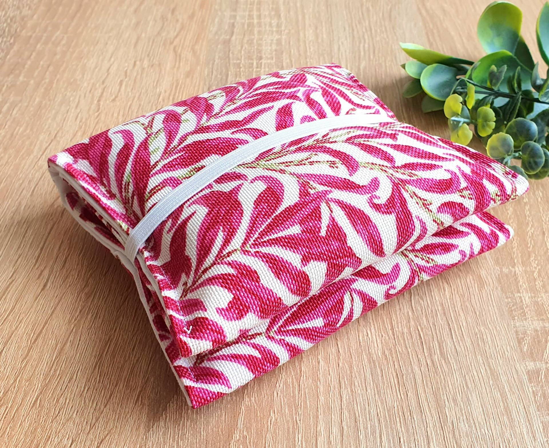 Bindentäschchen, Bindentasche, Bindenetui Pink Leaves Bindentäschchen, Bindentasche, Bindenetui Pink Leaves von Steffbags