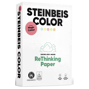 Steinbeis Color Gelb - Magic Colour - Recyclingpapier A4 80 g/qm gelb von Steinbeis