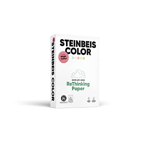 Steinbeis Color ReThinkingPaper Kopier-Papier – DIN A4 Recycling-Papier 80 g/m², Drucker-Papier ISO 20494, Salmon, 5 x 500 Blatt von Steinbeis