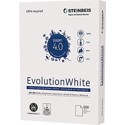 Steinbeis Evolution Kopierpapier DIN A3 80 g/m² Weiß 500 Blatt Steinbeis Evolution Kopierpapier DIN A3 80 g/m² Weiß 500 Blatt von Steinbeis