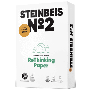 Steinbeis No. 2 - Trend White - Recyclingpapier A3 80g weiß 500 Blatt. von Steinbeis