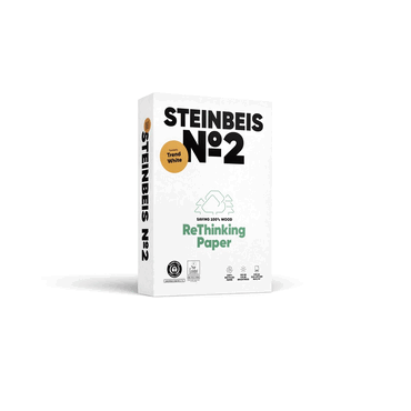 Steinbeis No. 2 - Trend White - Recyclingpapier A4 80g weiß 500 Blatt. von Steinbeis