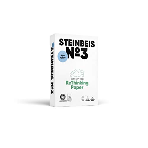 STEINBEIS Nr. 3 PUREWHITE, Reprogrammpapier, 100% recycelt, Naturfarbe, 80 g, A4, blauer Engel, 500 Blatt STEINBEIS Nr. 3 PUREWHITE, Reprogrammpapier, 100% recycelt, Naturfarbe, 80 g, A4, blauer Engel, 500 Blatt von Steinbeis