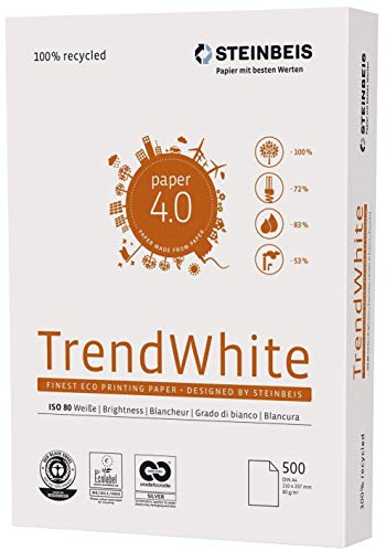 Steinbeis Trend White A4, 80g weiß 500 Blatt Steinbeis Trend White A4, 80g weiß 500 Blatt von Steinbeis