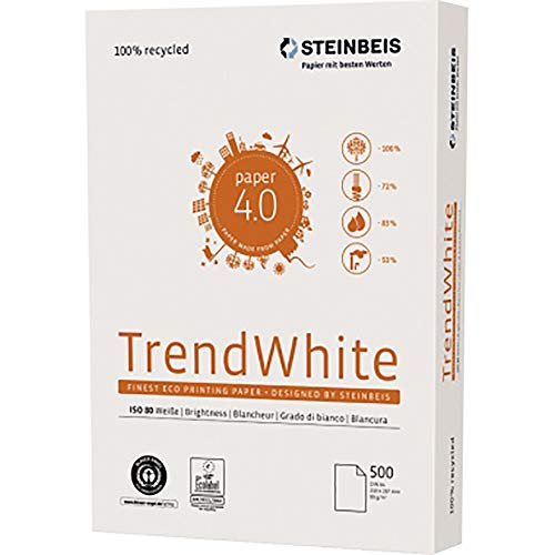 Steinbeis Trend White Kopierpapier DIN A3 80 g/m² Weiß 500 Blatt von Steinbeis