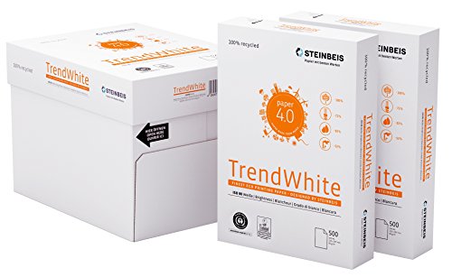 Steinbeis TrendWhite DIN A4-5 x 500 Blatt - weiß - Multifunktionspapier - 80 g/m², weiß, C1501555080A von Steinbeis