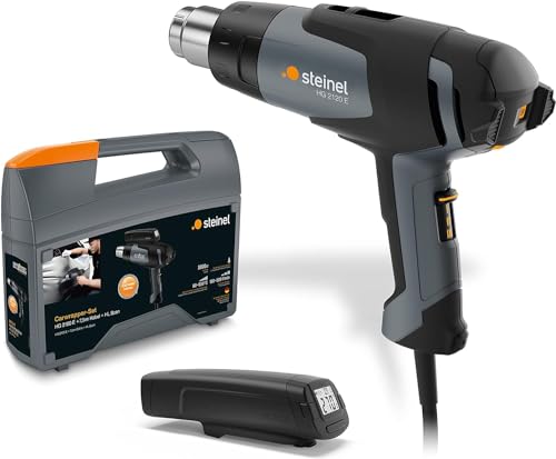 Steinel Heißluftgebläse HG 2120 E Carwrapper-Set mit 7.5 m Kabel, Temperaturscanner, Heißluftpistole, 630°C|500 l/min, Schwarz-Grau Steinel Heißluftgebläse HG 2120 E Carwrapper-Set mit 7.5 m Kabel, Temperaturscanner, Heißluftpistole, 630°C|500 l/min, Schwarz-Grau von Steinel