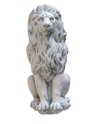 RAINBEAM Löwe, Skulptur aus Stein, Löwen-Skulptur von Steinfiguren Horn
