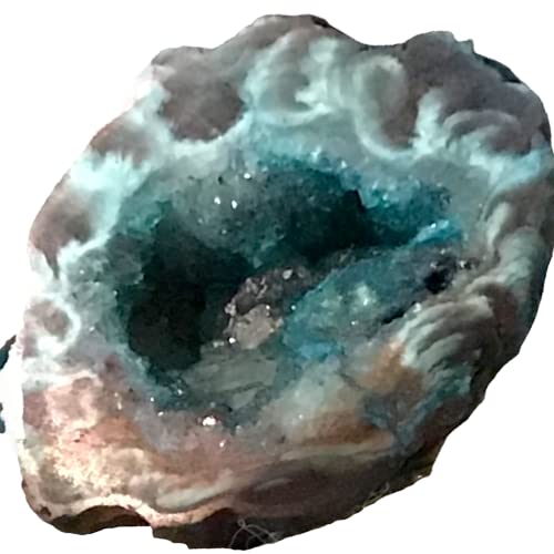 Steinfixx - wunderschön gefärbte Achat Geode | aufgeschnitten | A* Qualität | Schnittkante poliert I Glücksgeode I Feengarten (Grün) von Steinfixx