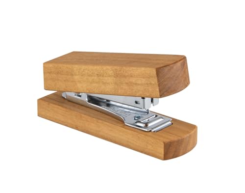 Mini-Hefter Tacker Holz Kirschholz Edelstahl Maße: 8,2 x 2,5 x 4 cm hochwertig Büro Schreibtisch von Steinhöringer Werkstätten