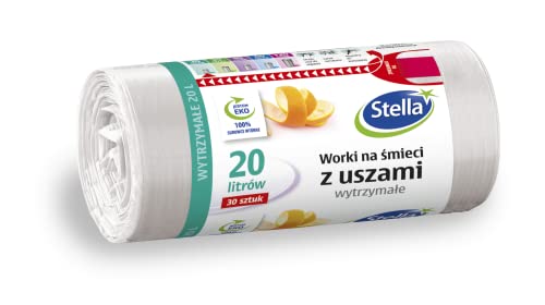 STELLA Müllbeutel mit Henkeln 20 l Farbe: Weiß | 30 Stück | Müllsack Mülltüte Abfallsäcke für Den Hausmüll Büro aus HDLD-Folie Hergestellt STELLA Müllbeutel mit Henkeln 20 l Farbe: Weiß | 30 Stück | Müllsack Mülltüte Abfallsäcke für Den Hausmüll Büro aus HDLD-Folie Hergestellt von Stella McCartney