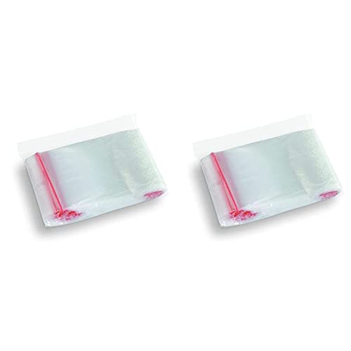 STELLA ZIP Beutel Druckverschluss 4 x 6 cm/ 100 Stück (2er Pack)/ Transparent/Druckverschlussbeutel Zip Set/Zipper-Beutel/Polybeutel/aus fester LDPE-Folie Lebensmittelecht von Stella pack