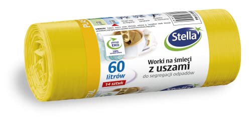Stella 035144 Müllbeutel mit Henkeln für Metall Plastik/und Kunststofftrennung | 60 L | 14 Stück | Müllsack Mülltüte Abfallsäcke für Den Hausmüll Büro aus dicker LDPE-Regranulatfolie Farbe: Gelb Stella 035144 Müllbeutel mit Henkeln für Metall Plastik/und Kunststofftrennung | 60 L | 14 Stück | Müllsack Mülltüte Abfallsäcke für Den Hausmüll Büro aus dicker LDPE-Regranulatfolie Farbe: Gelb von Stella pack