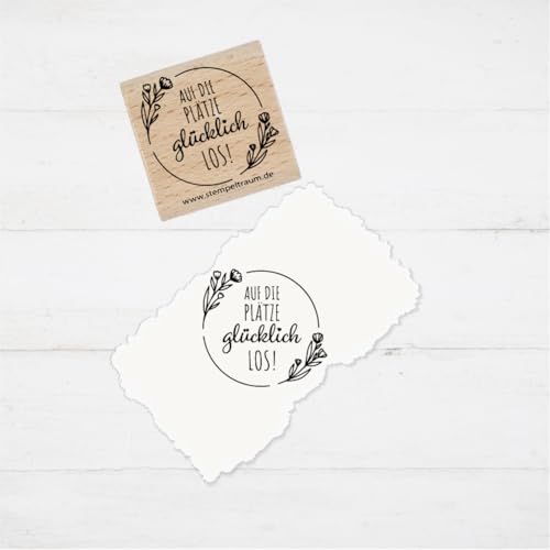 Motivstempel - Auf die Plätze fertig los mit Umrandung, Geschenk - DIY Stempel zum Basteln von Karten, Papier, Stoff, Holz, Deko Motivstempel - Auf die Plätze fertig los mit Umrandung, Geschenk - DIY Stempel zum Basteln von Karten, Papier, Stoff, Holz, Deko von Stempeltraum