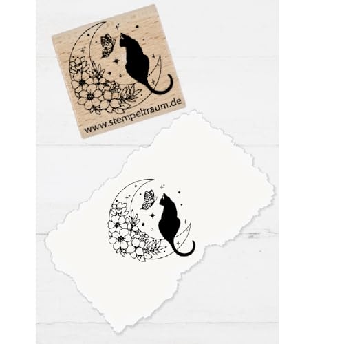 Motivstempel - Katze im Mond- Kätzchen - schwarze Katze - Tier - Basteln, Stempel Geschenk, DIY Stempel zum Basteln von Karten, Papier, Stoff, Holz, Dekoration Motivstempel - Katze im Mond- Kätzchen - schwarze Katze - Tier - Basteln, Stempel Geschenk, DIY Stempel zum Basteln von Karten, Papier, Stoff, Holz, Dekoration von Stempeltraum