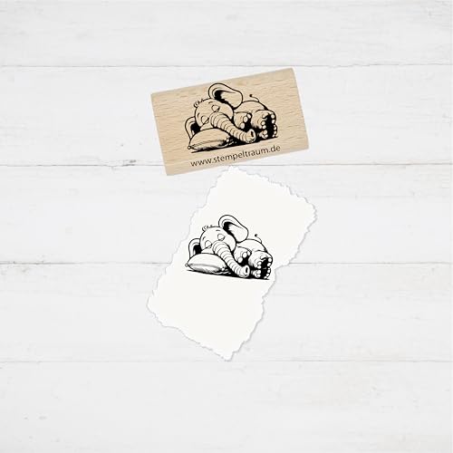 Motivstempel - schlafender Baby Elefant Motivstempel - schlafender Baby Elefant von Stempeltraum