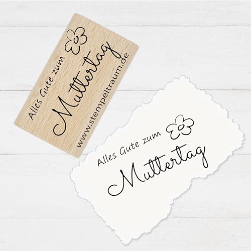 Stempel - Motivstempel - Alles Gute zum Muttertag - mit Blume Stempel - Motivstempel - Alles Gute zum Muttertag - mit Blume von Stempeltraum