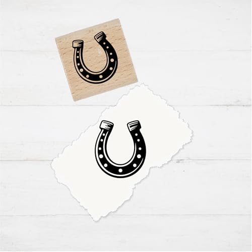 Stempel - Motivstempel - Hufeisen - Geschenk - DIY Stempel zum Basteln von Karten, Papier, Stoff, Holz, Dekoration von Stempeltraum