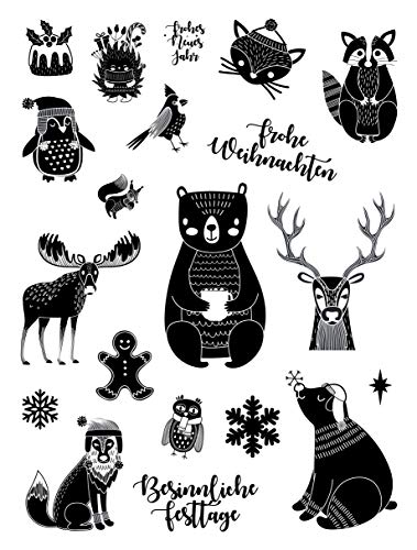 Stempelset Weihnachten - Weihnachtsstempel Set - 21 verschiedene Stempel - 21 Clear Stamps auf A5 Stempelset Weihnachten - Weihnachtsstempel Set - 21 verschiedene Stempel - 21 Clear Stamps auf A5 von Stemplino