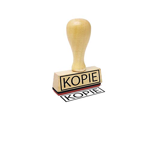 Stemplino® Textstempel - Kopie - 50mm x 15mm Holzstempel mit Text Bürostempel Firmenstempel Stempel Büro Text Stempel von Stemplino