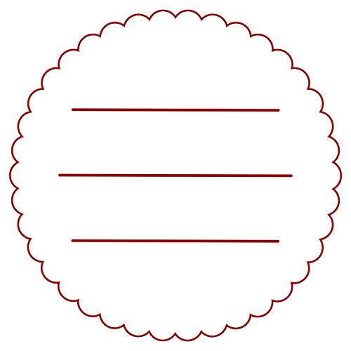 Stemplino Orig Maxi Stempel XL 28 - Etikett - Für Geschenke, Karten und selbstgemachtes DIY - hochwertiger Holzstempel 78x46 mm rund - auch schön als Geschenk von Stemplino