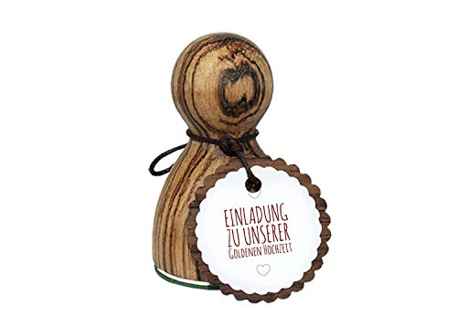 orig. Stemplino® Maxistempel Stempel L - Einladung zu unserer Goldenen Hochzeit - hochwertiger Holzstempel Motivstempel Holz von Stemplino