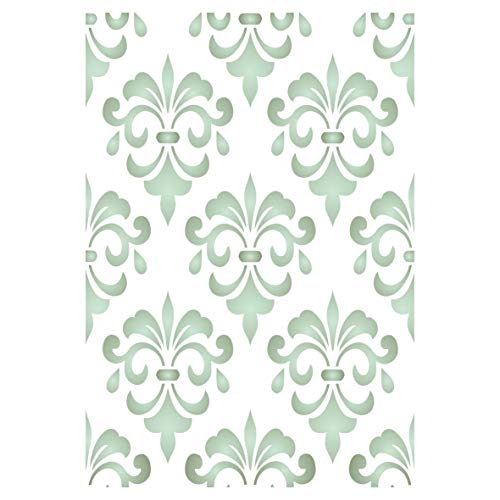 Schablone, Damast, 11,43 x 16,51 cm – Stencil Company Original Flower Stencil Mask verwendet um Textur, Design und Akzente zu gemischten Media-Hintergründen hinzuzufügen. Schablone, Damast, 11,43 x 16,51 cm – Stencil Company Original Flower Stencil Mask verwendet um Textur, Design und Akzente zu gemischten Media-Hintergründen hinzuzufügen. von Stencil Company