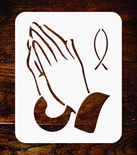 Schablone betende Hände – 7,5 x 10 cm – Wiederverwendbare religiöse katholische Fische Wandschablonen Vorlage Schablone betende Hände – 7,5 x 10 cm – Wiederverwendbare religiöse katholische Fische Wandschablonen Vorlage von Stencil Company