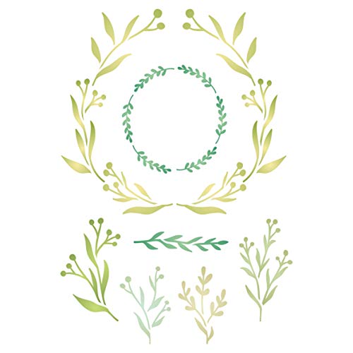Schablone mit Olivenblatt-Schichtung, 11,43 x 16,51 cm – Stencil Company Originale Kranz-Schablone zum Hinzufügen von Textur, Design und Akzenten auf gemischten Media-Hintergründen Schablone mit Olivenblatt-Schichtung, 11,43 x 16,51 cm – Stencil Company Originale Kranz-Schablone zum Hinzufügen von Textur, Design und Akzenten auf gemischten Media-Hintergründen von Stencil Company