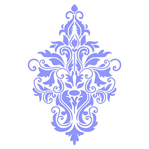 Stencil Company - Damast-Schablone – 20 x 30,5 cm (L) – Wiederverwendbare große Blumen-Schablone von Stencil Company