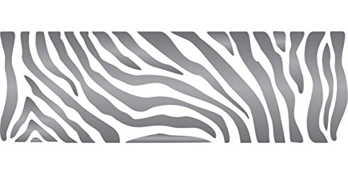 Stencil Company Zebra Streifen Schablone – 52 x 16,5 cm (L) – wiederverwendbare afrikanische Tiere Wildlife Border Schablonen zum Malen von Stencil Company