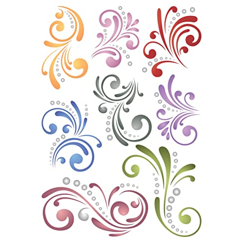 Swirl Accents Layering Schablone 11,43 x 16,51 cm – Stencil Company Original Florish Stencil Mask verwendet um Textur, Design und Akzente zu Mixed Media Hintergründen hinzuzufügen Swirl Accents Layering Schablone 11,43 x 16,51 cm – Stencil Company Original Florish Stencil Mask verwendet um Textur, Design und Akzente zu Mixed Media Hintergründen hinzuzufügen von Stencil Company
