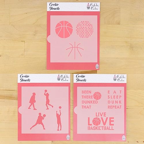stencil ease Basketball-Schablone für Mädchen, Vorteilspaket, (SCU1088) von Stencil Ease