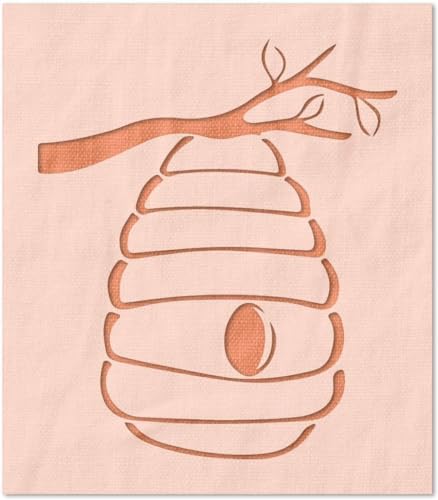Stencil Stop Bienenstock-Schablone – wiederverwendbar für DIY-Projekte, Malen, Zeichnen, Basteln, 14 mm Mylar-Kunststoff (19,5 x 22,9 cm) von Stencil Stop