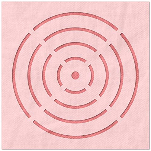 Stencil Stop Bullseye Wiederverwendbare Schablone für Bastelprojekte, Malen, Zeichnen, Handwerk, Mylar-Kunststoff, 14 mm, 45,7 x 45,7 cm von Stencil Stop