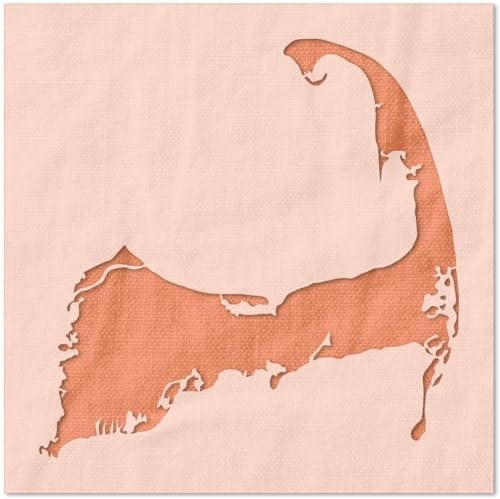 Stencil Stop Cape Cod Shape Schablone – wiederverwendbar für DIY-Projekte, Malen, Zeichnen, Basteln, 14 mm Mylar-Kunststoff (45,7 x 45,7 cm) von Stencil Stop