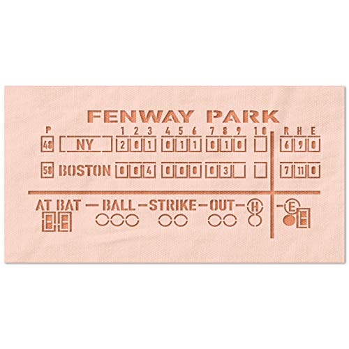 Stencil Stop Fenway Park Anzeigetafel-Schablone, wiederverwendbar, für DIY-Projekte, Malen, Zeichnen, Basteln, 14 mm Mylar-Kunststoff (22,9 x 10 cm) von Stencil Stop