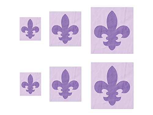 Stencil Stop Fleur-De-Lis Symbol-Schablone – wiederverwendbar für DIY-Projekte, Malen, Zeichnen, Basteln, 14 mm Mylar-Kunststoff (6 Stück (5,1 cm, 7,6 cm und 10,2 cm, je 2 Stück) von Stencil Stop