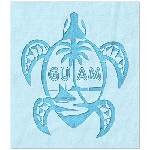 Stencil Stop Guam Schildkröten-Schablone – wiederverwendbar für DIY-Projekte, Malen, Zeichnen, Basteln – 14 mm Mylar-Kunststoff (19,5 x 22,9 cm) von Stencil Stop