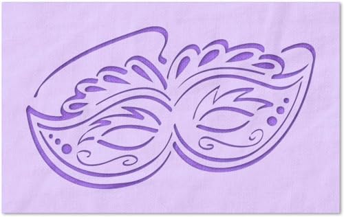 Stencil Stop Mardi Gras Maskenschablone – wiederverwendbar für DIY-Projekte, Malen, Zeichnen, Basteln, 14 mm Mylar-Kunststoff (30,5 x 17,1 cm) von Stencil Stop