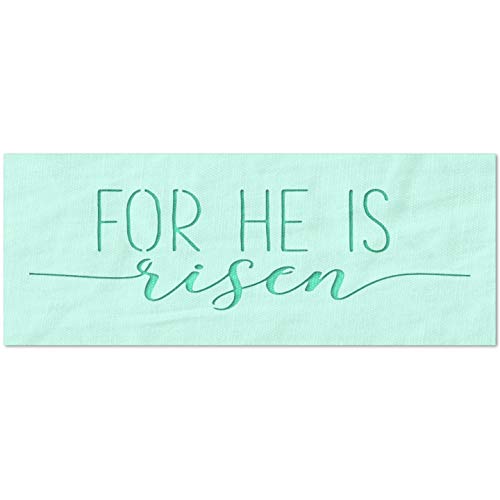Stencil Stop Schablone "For He is Risen", wiederverwendbar für DIY-Projekte, Malen, Zeichnen, Basteln, 14 mm Mylar-Kunststoff (22,9 x 10,5 cm) von Stencil Stop