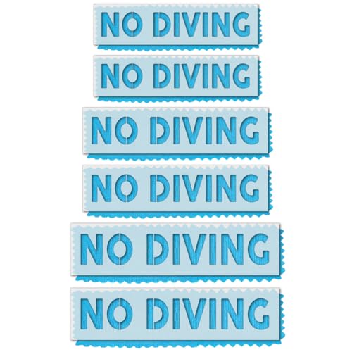 Stencil Stop Schablone "No Diving", 6 Stück (5,1 cm, 7,6 cm und 10,2 cm, je 2 Stück) | Wiederverwendbare Schablonen zum Malen auf Holz, Wänden und Felsen | strapazierfähiger 14 mm Mylar-Kunststoff | von Stencil Stop