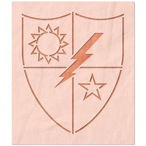 Stencil Stop Schablone des 75. Ranger-Infanterieregiments, wiederverwendbar, für DIY-Projekte, Malen, Zeichnen, Basteln, 14 mm Mylar-Kunststoff (25,4 x 30,5 cm) von Stencil Stop