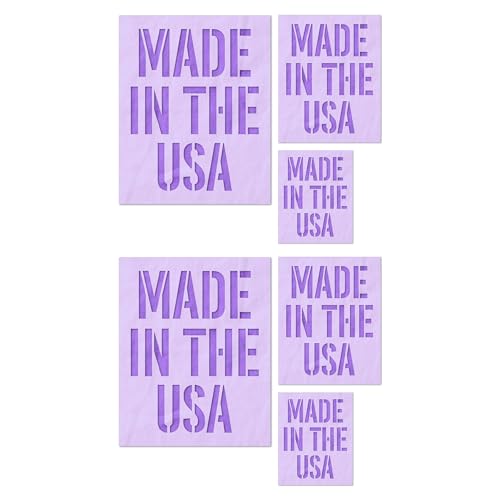 Stencil Stop Schablone hergestellt in den USA, wiederverwendbar für DIY-Projekte, Malen, Zeichnen, Basteln, 14 mm Mylar-Kunststoff (5,1 cm, 7,6 cm und 10,2 cm, je 2 Stück) von Stencil Stop