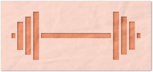 Stencil Stop Schablone in Hantelform, wiederverwendbar, für Bastelarbeiten, Malen, Zeichnen, Basteln, Mylar, 14 mm, 22,9 x 8,6 cm von Stencil Stop