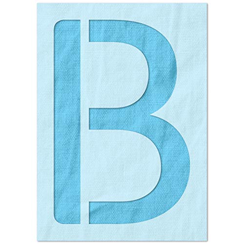 Stencil Stop Schablone mit Buchstaben B, wiederverwendbar, für DIY-Projekte, Malen, Zeichnen, Basteln, 14 mm Mylar-Kunststoff (20,3 x 30,5 cm) von Stencil Stop