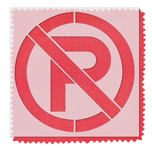 Stencil Stop Schablone mit Parkverbotssymbol, wiederverwendbar, für DIY-Projekte, Malen, Zeichnen, Basteln, 14 mm Mylar-Kunststoff (45,7 x 45,7 cm) von Stencil Stop