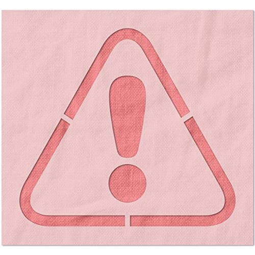 Stencil Stop Schablone mit Warnsymbolen, wiederverwendbar für DIY-Projekte, Malen, Zeichnen, Basteln, 14 mm Mylar-Kunststoff (15,2 x 14 cm) von Stencil Stop