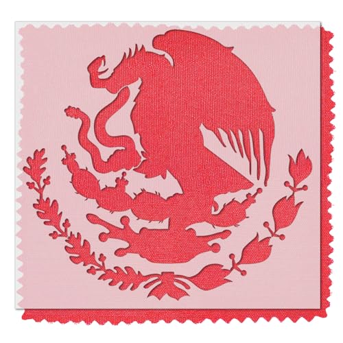 Stencil Stop Schablone mit mexikanischer Flagge, wiederverwendbar, für DIY-Projekte, Malen, Zeichnen, Basteln, 14 mm Mylar-Kunststoff (10,2 x 9,5 cm) von Stencil Stop
